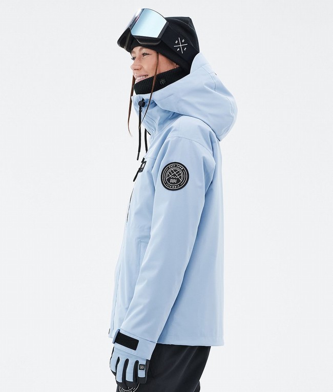 Women Dope Blizzard W Full Zip Ski Jackets Light Blue | ITASKDX-60