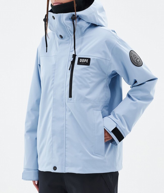 Women Dope Blizzard W Full Zip Ski Jackets Light Blue | ITASKDX-60