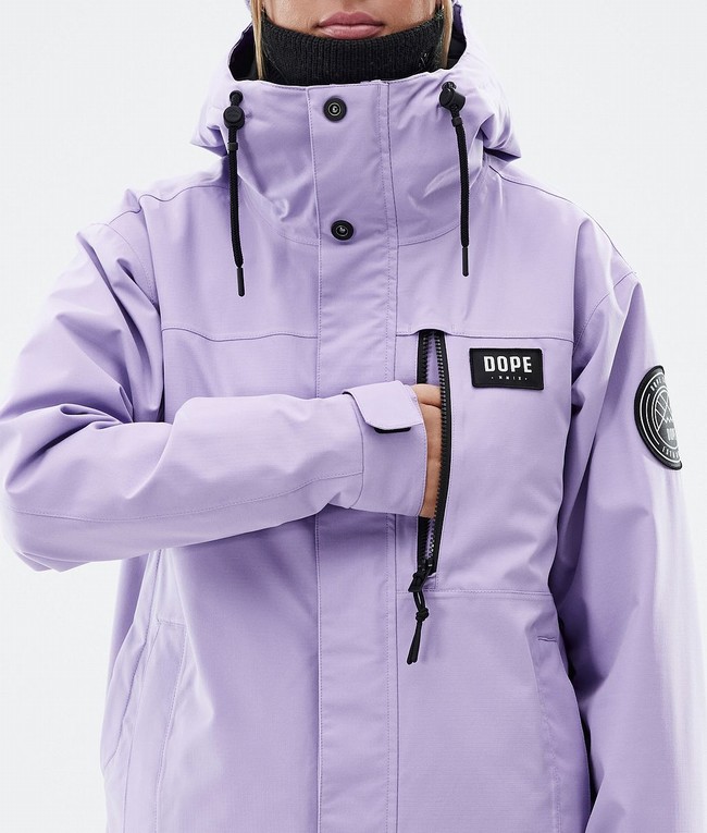 Women Dope Blizzard W Full Zip Ski Jackets Purple | KCLHOIR-09