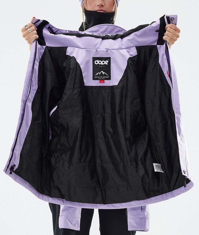 Women Dope Blizzard W Full Zip Ski Jackets Purple | KCLHOIR-09