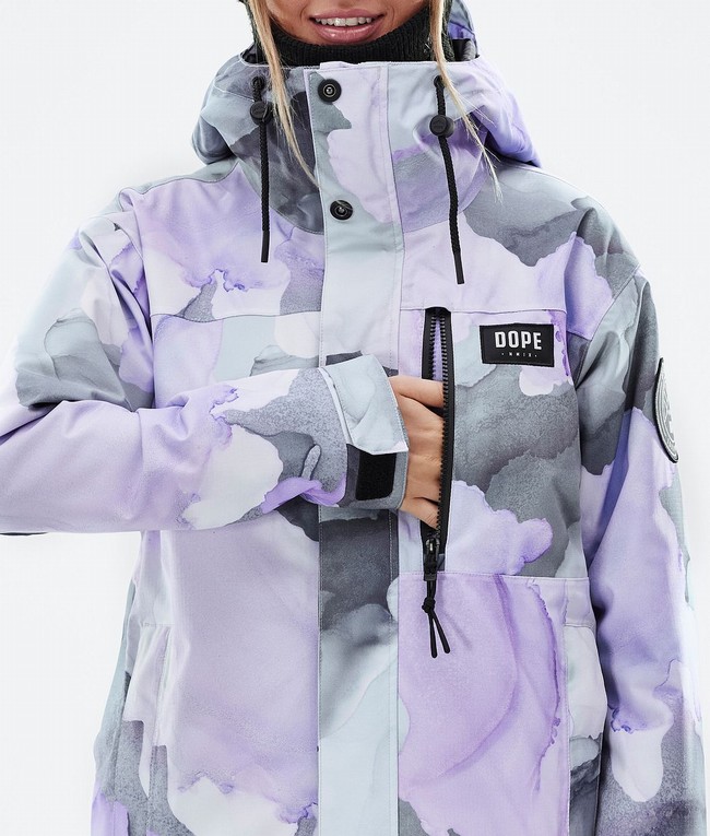 Women Dope Blizzard W Full Zip Ski Jackets Purple | HMEAJSD-79