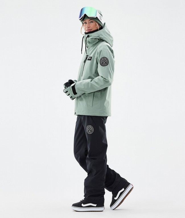 Women Dope Blizzard W Full Zip Snowboard Jackets Green | IFZSQME-27