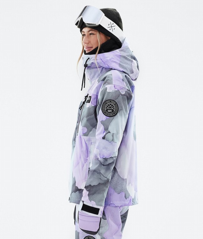 Women Dope Blizzard W Full Zip Snowboard Jackets Purple | OCFGTKR-83