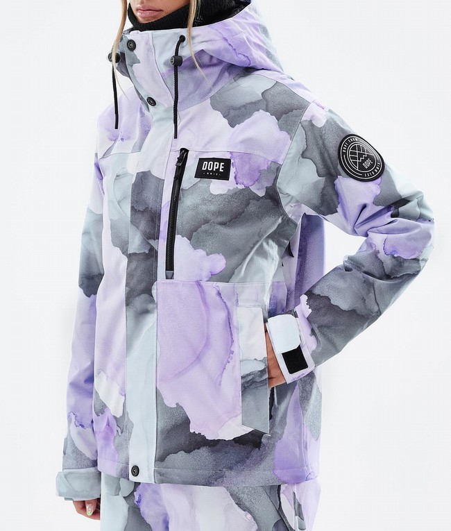 Women Dope Blizzard W Full Zip Snowboard Jackets Purple | OCFGTKR-83