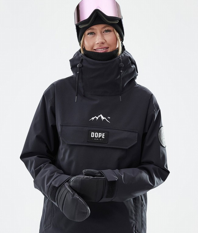 Women Dope Blizzard W Ski Jackets Black | DGHEJCM-65