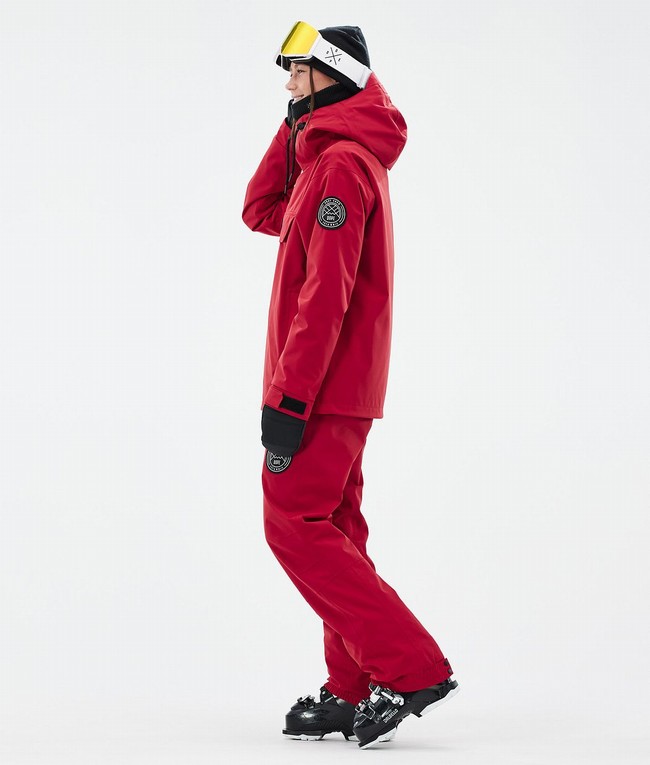 Women Dope Blizzard W Ski Jackets Deep Red | NBJYUTL-56