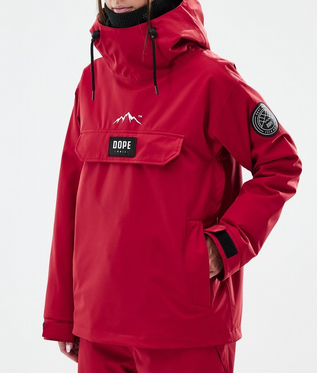 Women Dope Blizzard W Ski Jackets Deep Red | NBJYUTL-56