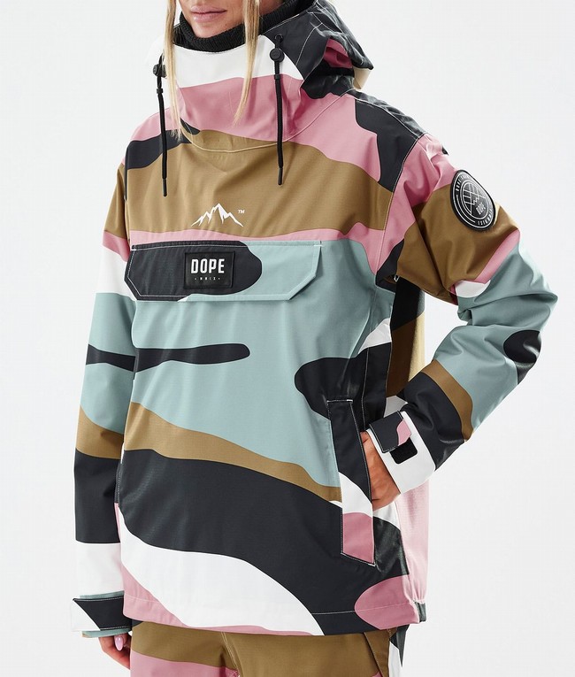 Women Dope Blizzard W Ski Jackets Gold / Pink | EAVZFYP-21