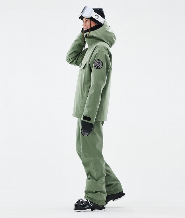 Women Dope Blizzard W Ski Jackets Green | YNVJZXQ-60