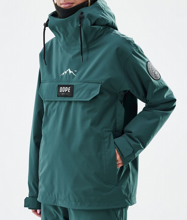 Women Dope Blizzard W Ski Jackets Green | GMQPUVI-98