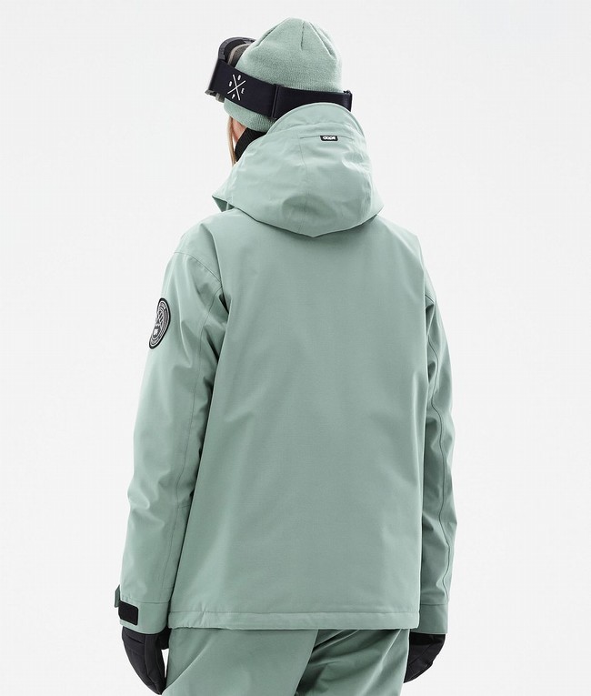 Women Dope Blizzard W Ski Jackets Green | FJLZNPK-60