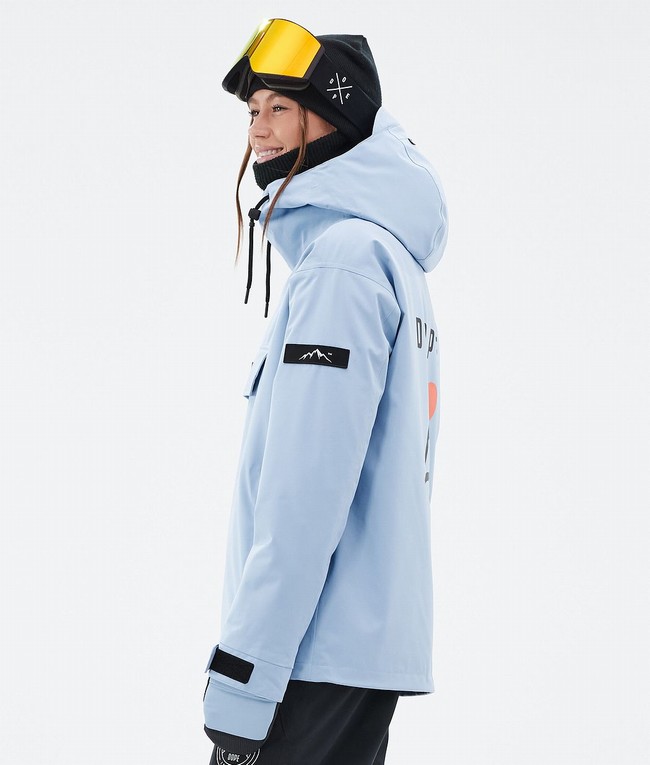 Women Dope Blizzard W Ski Jackets Light Blue | MDQIGHU-57