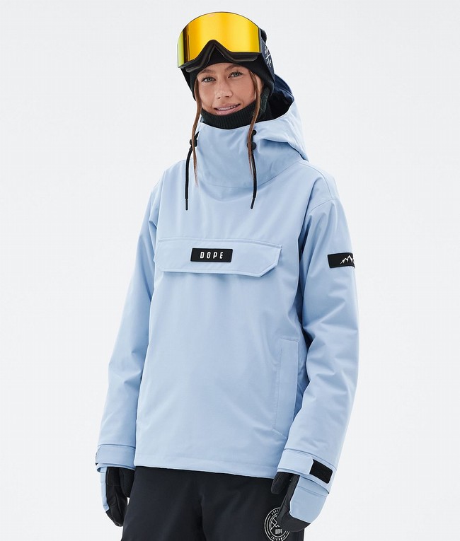 Women Dope Blizzard W Ski Jackets Light Blue | MDQIGHU-57