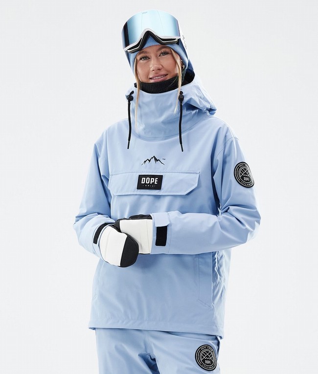 Women Dope Blizzard W Ski Jackets Light Blue | RCXSOQD-29