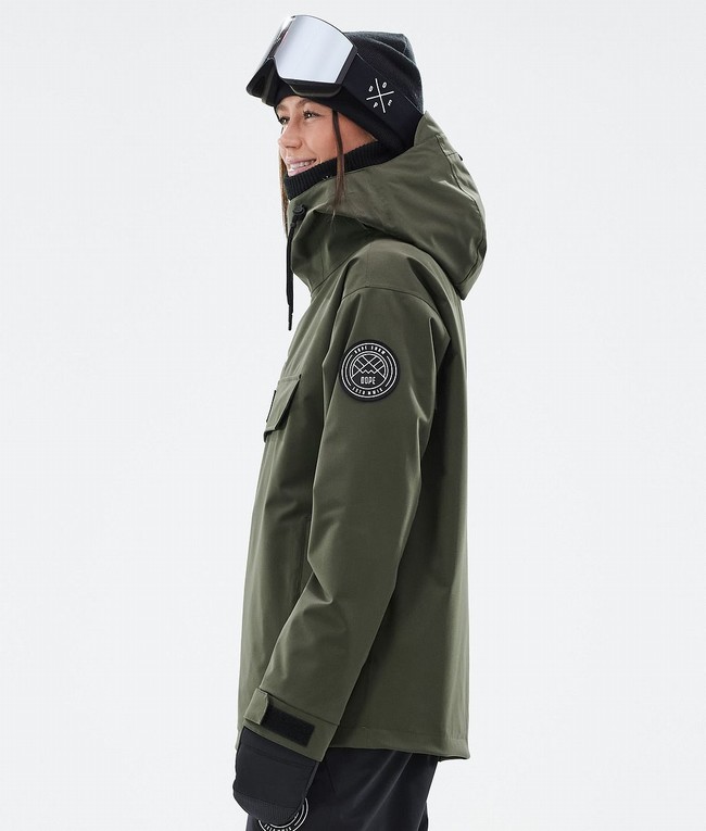 Women Dope Blizzard W Ski Jackets Olive / Green | EWKPSBH-58