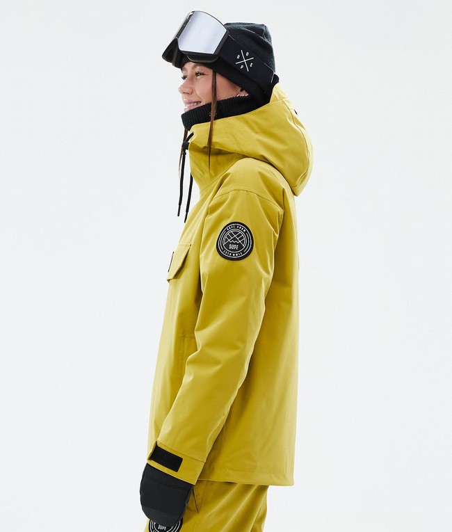 Women Dope Blizzard W Ski Jackets Yellow | UXWZPKI-62