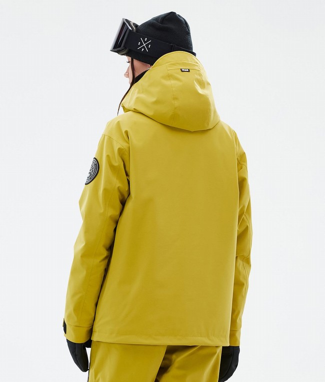 Women Dope Blizzard W Ski Jackets Yellow | UXWZPKI-62