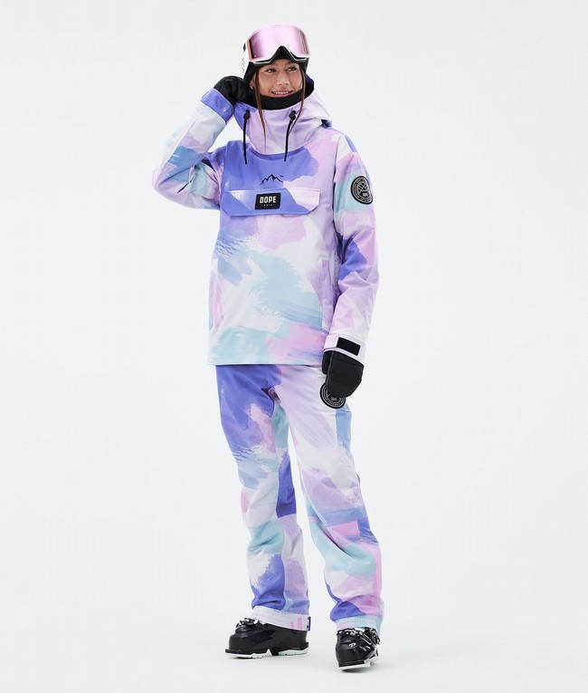 Women Dope Blizzard W Ski Pants Blue / Pink | ZJFPLON-43