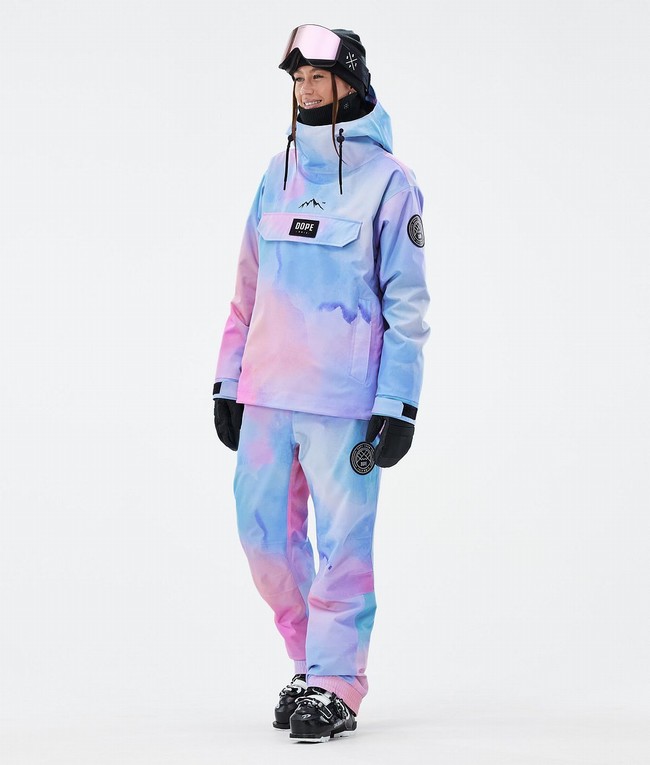 Women Dope Blizzard W Ski Pants Blue / Pink | IQVOTSX-81