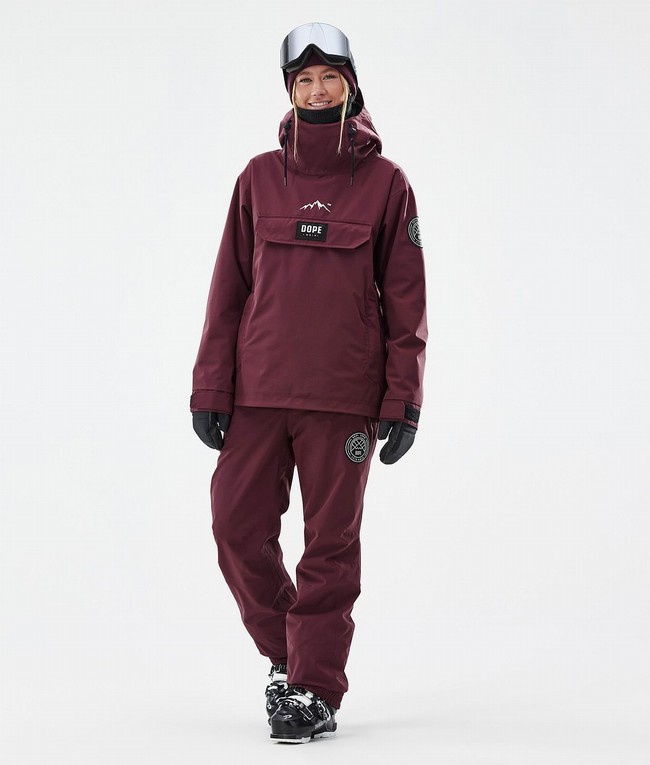 Women Dope Blizzard W Ski Pants Burgundy | HIFURZM-69