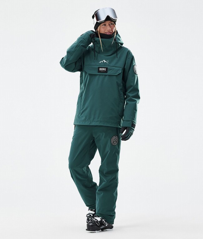 Women Dope Blizzard W Ski Pants Green | HJIGLVE-68