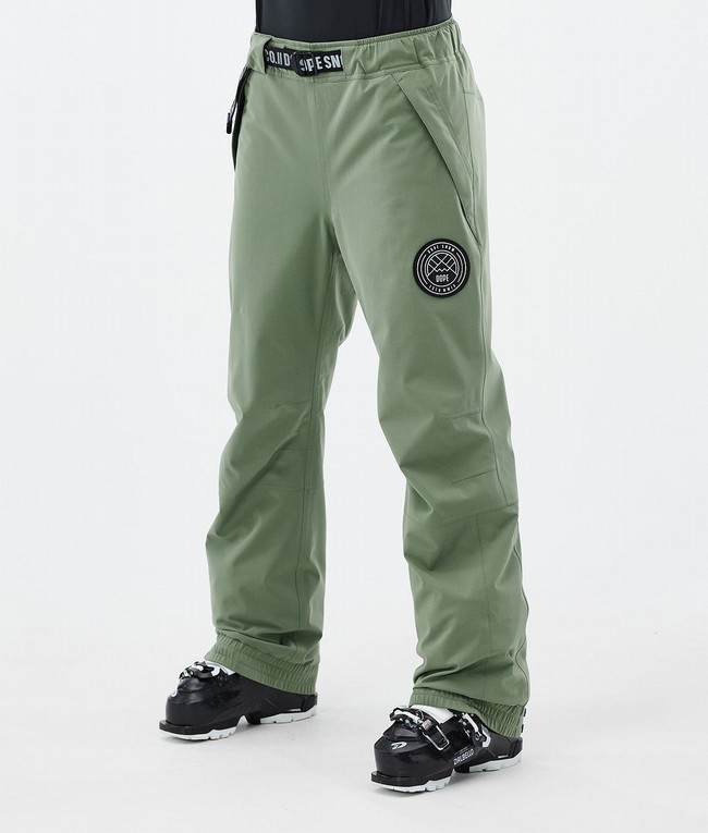 Women Dope Blizzard W Ski Pants Green | ZXYLROB-68