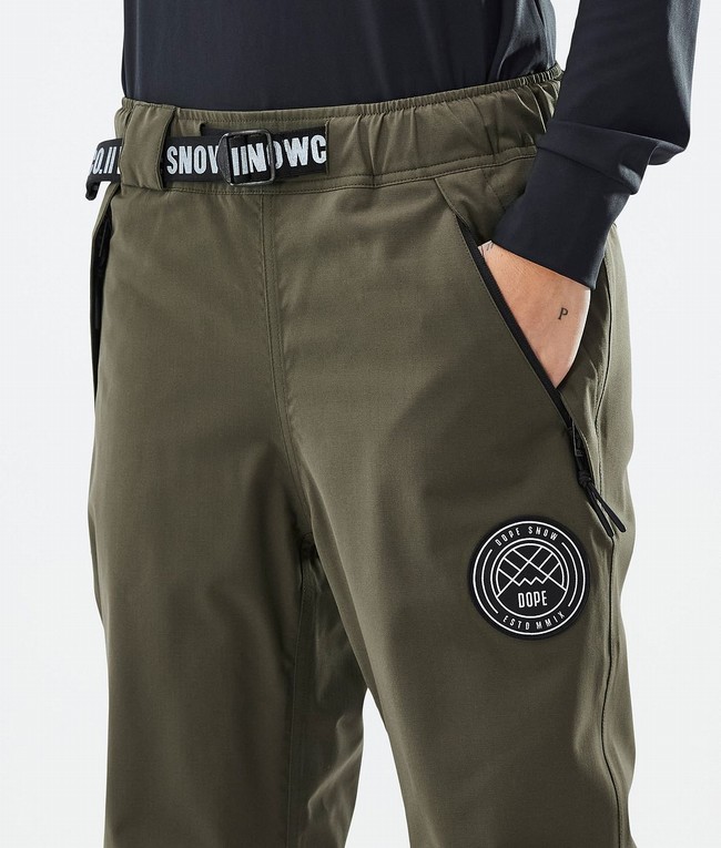 Women Dope Blizzard W Ski Pants Olive / Green | OWKLUYZ-89