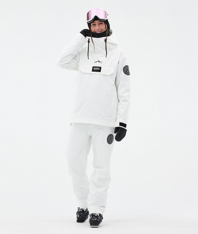 Women Dope Blizzard W Ski Pants White | TRIXDMQ-58