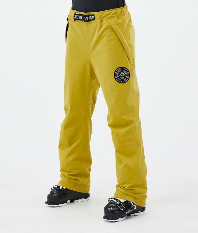 Women Dope Blizzard W Ski Pants Yellow | GOTCBYZ-92