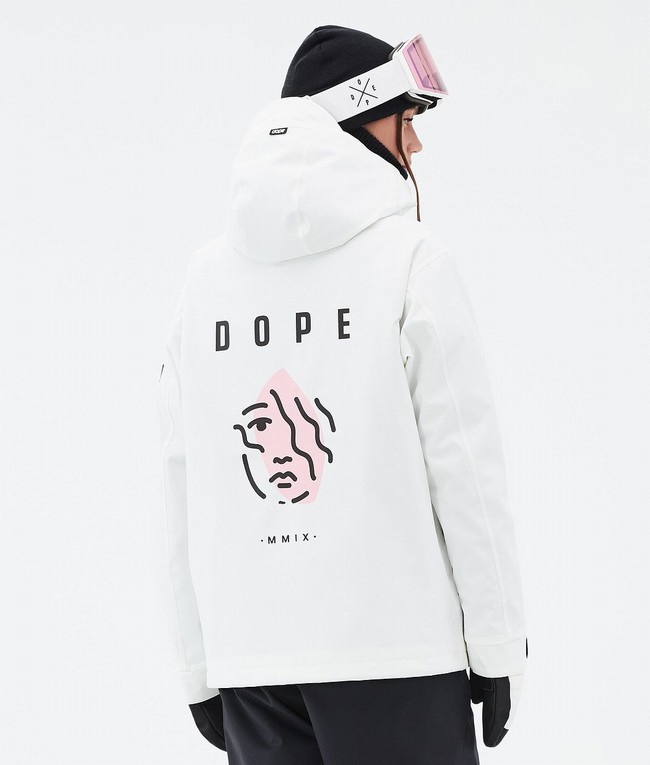 Women Dope Blizzard W Snowboard Jackets White | HVCULAM-19