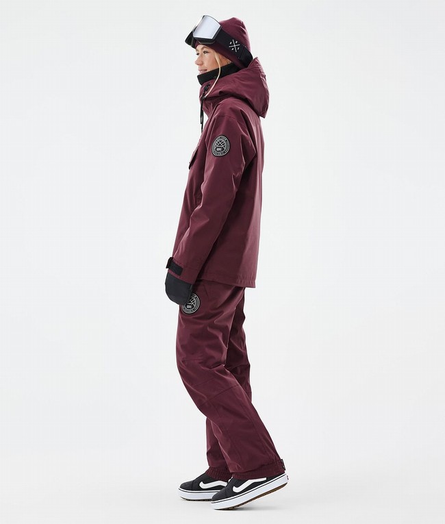 Women Dope Blizzard W Snowboard Jackets Burgundy | LKSVRUG-05