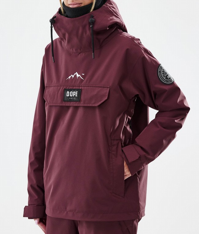 Women Dope Blizzard W Snowboard Jackets Burgundy | LKSVRUG-05