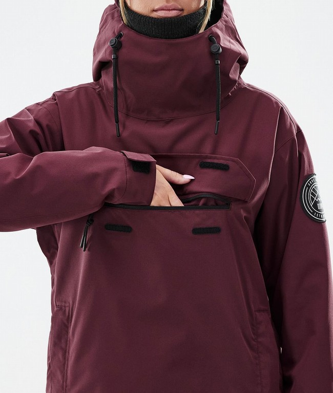 Women Dope Blizzard W Snowboard Jackets Burgundy | LKSVRUG-05