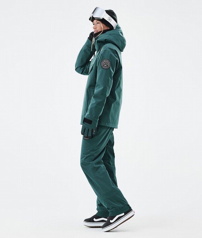 Women Dope Blizzard W Snowboard Jackets Green | JUKYSZG-80