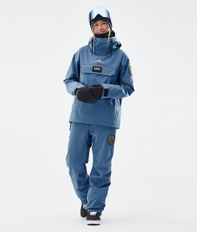 Women Dope Blizzard W Snowboard Pants Blue / Grey | OLNAVIH-16