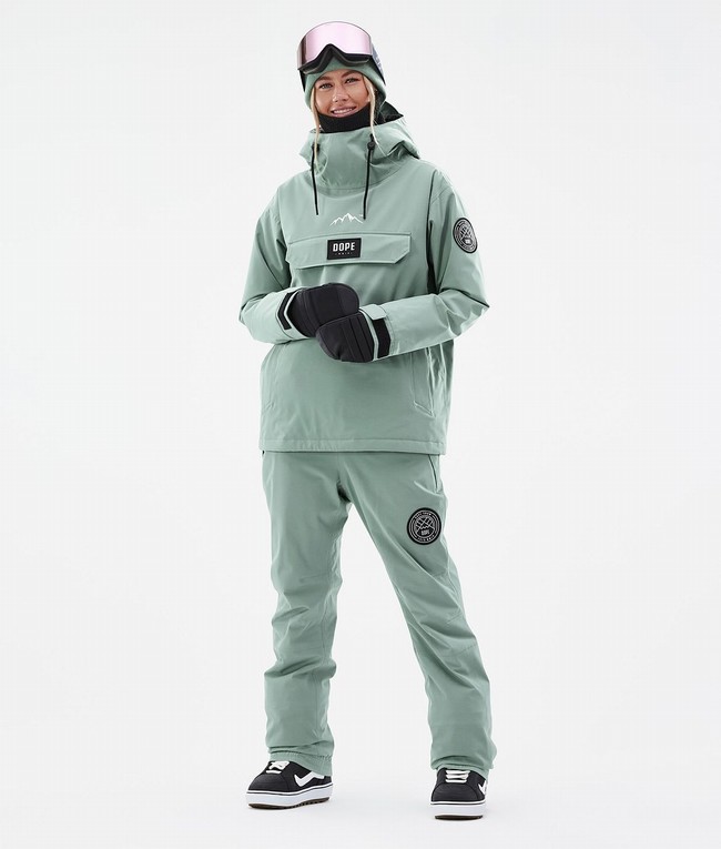 Women Dope Blizzard W Snowboard Pants Green | KWVFTZA-82