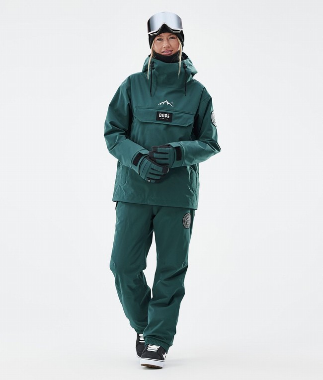 Women Dope Blizzard W Snowboard Pants Green | SUMDECR-29