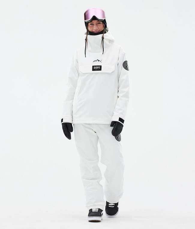 Women Dope Blizzard W Snowboard Pants White | SYAVMXU-48