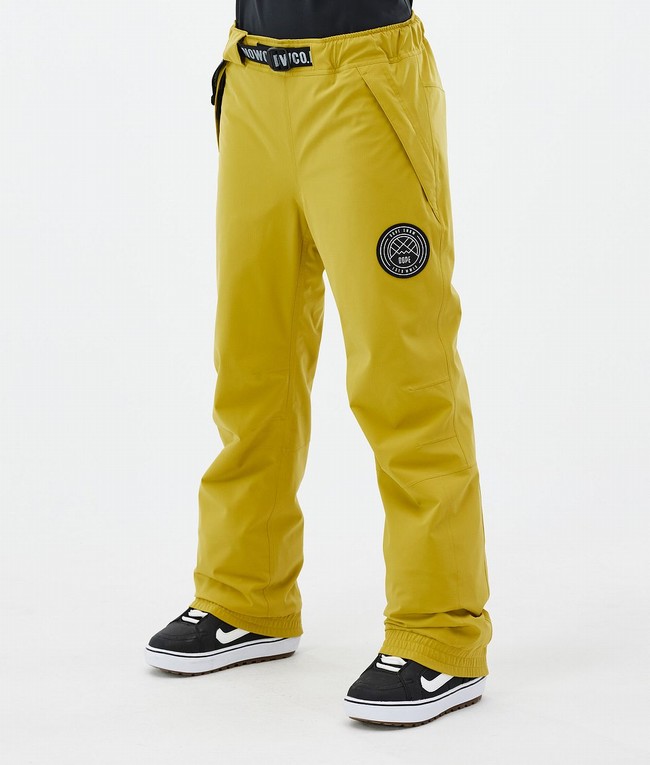 Women Dope Blizzard W Snowboard Pants Yellow | SNLQRGE-13