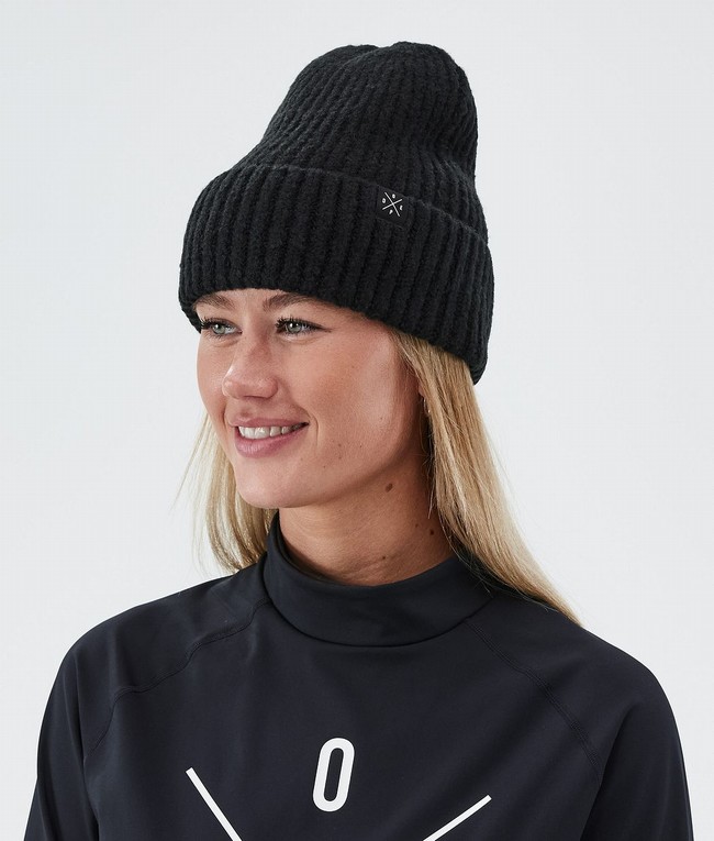 Women Dope Chunky 2022 Beanie Black | ZQUXLKR-24