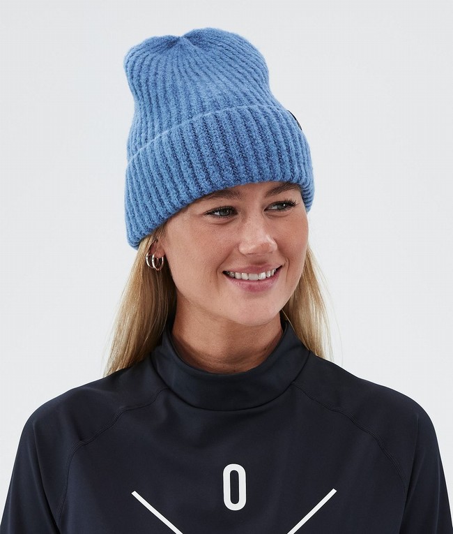 Women Dope Chunky 2022 Beanie Blue / Grey | SAWZKJC-05