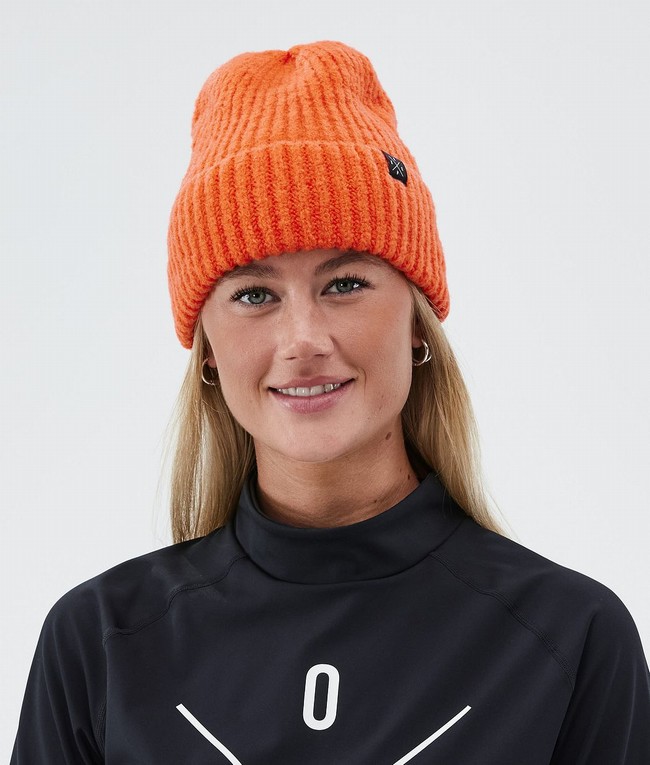 Women Dope Chunky 2022 Beanie Orange | FGZXUOB-98