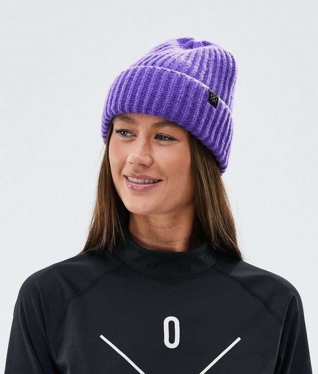 Women Dope Chunky Beanie Purple | OULWATN-21