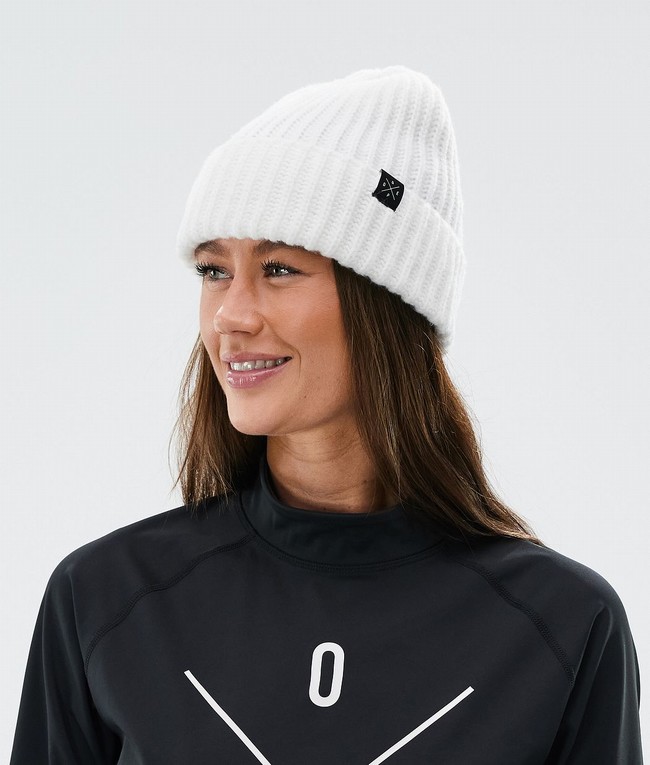 Women Dope Chunky Beanie White | UKZOBXJ-17