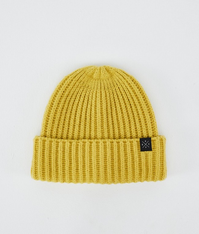 Women Dope Chunky Beanie Yellow | DPEOXBL-64