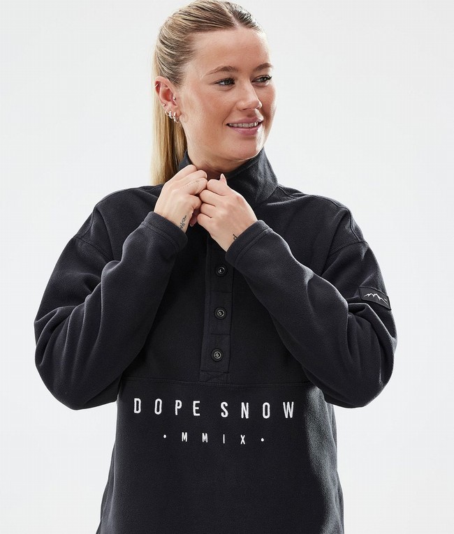 Women Dope Comfy W Fleece Black | XHSWUNI-19