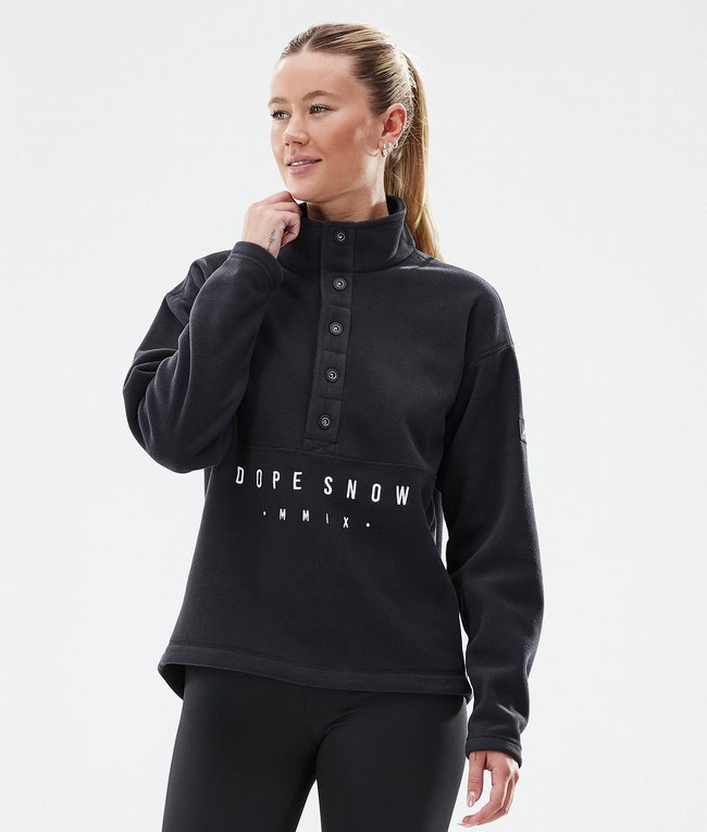 Women Dope Comfy W Fleece Black | XHSWUNI-19