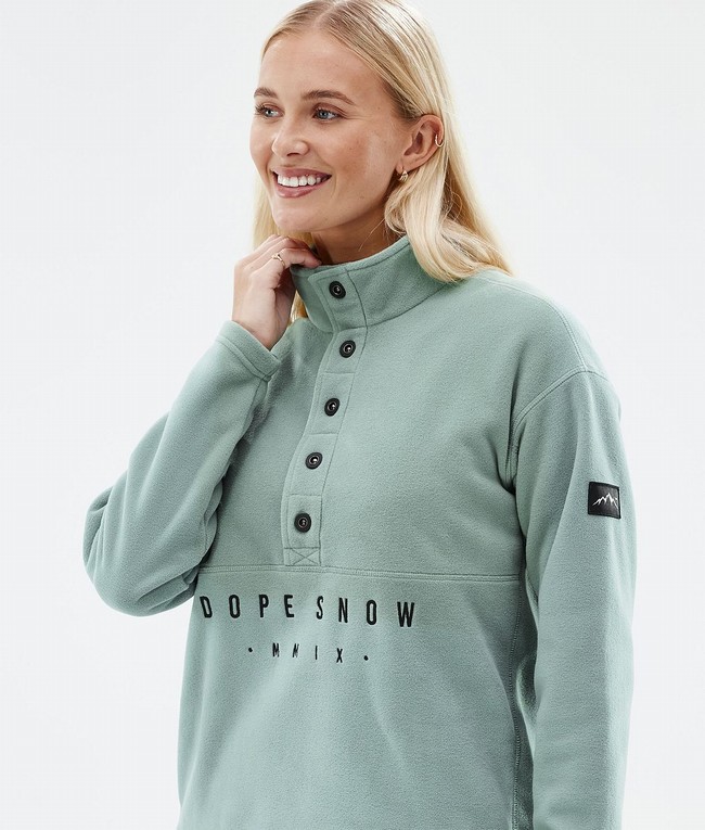 Women Dope Comfy W Fleece Green | DRKJMQZ-24