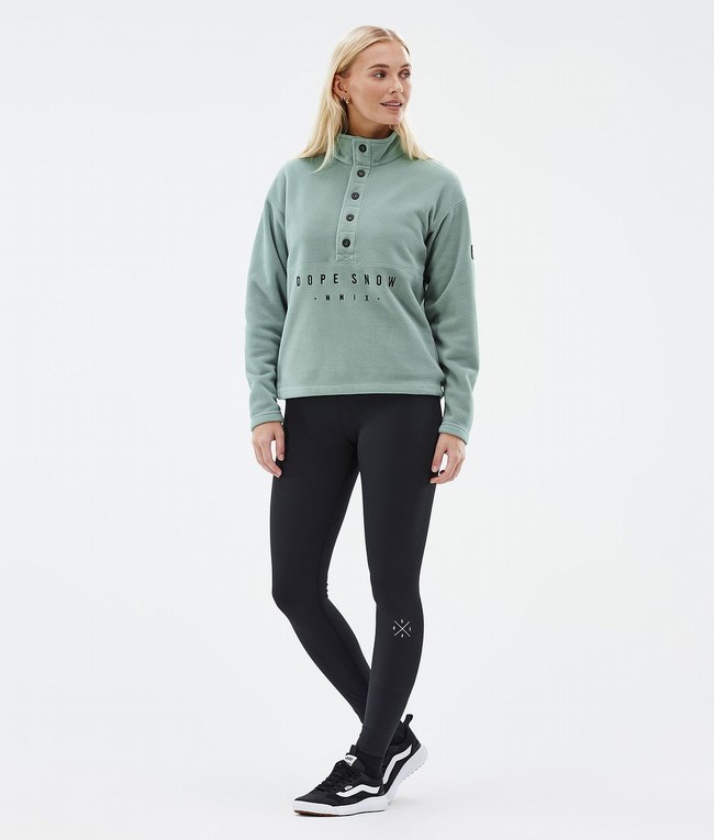 Women Dope Comfy W Fleece Green | DRKJMQZ-24