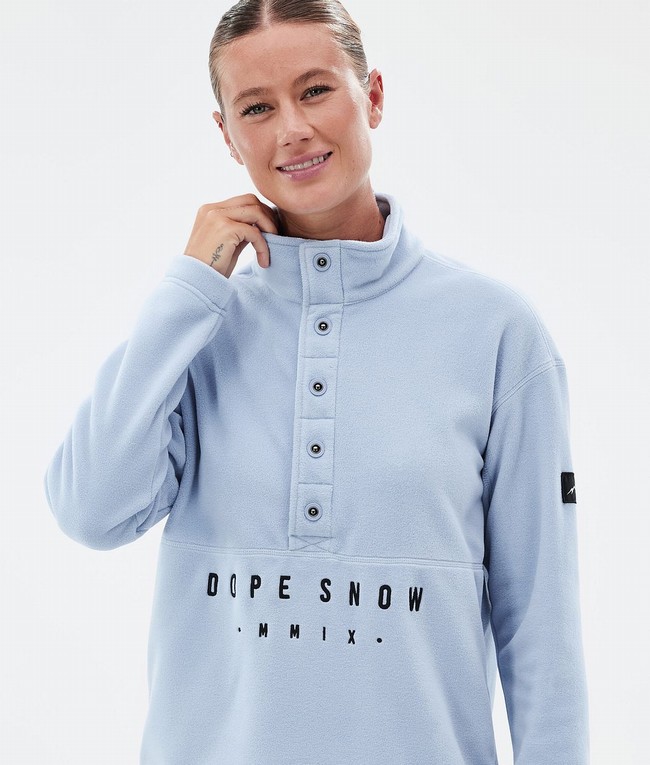 Women Dope Comfy W Fleece Light Blue | NAMTYBO-93